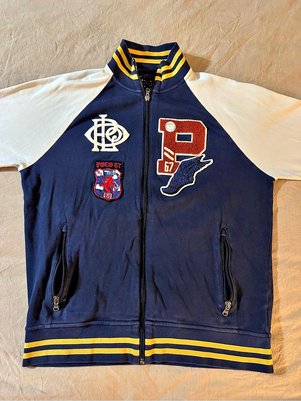 Polo Ralph Lauren Men's Color Block Track Jacket Size Medium